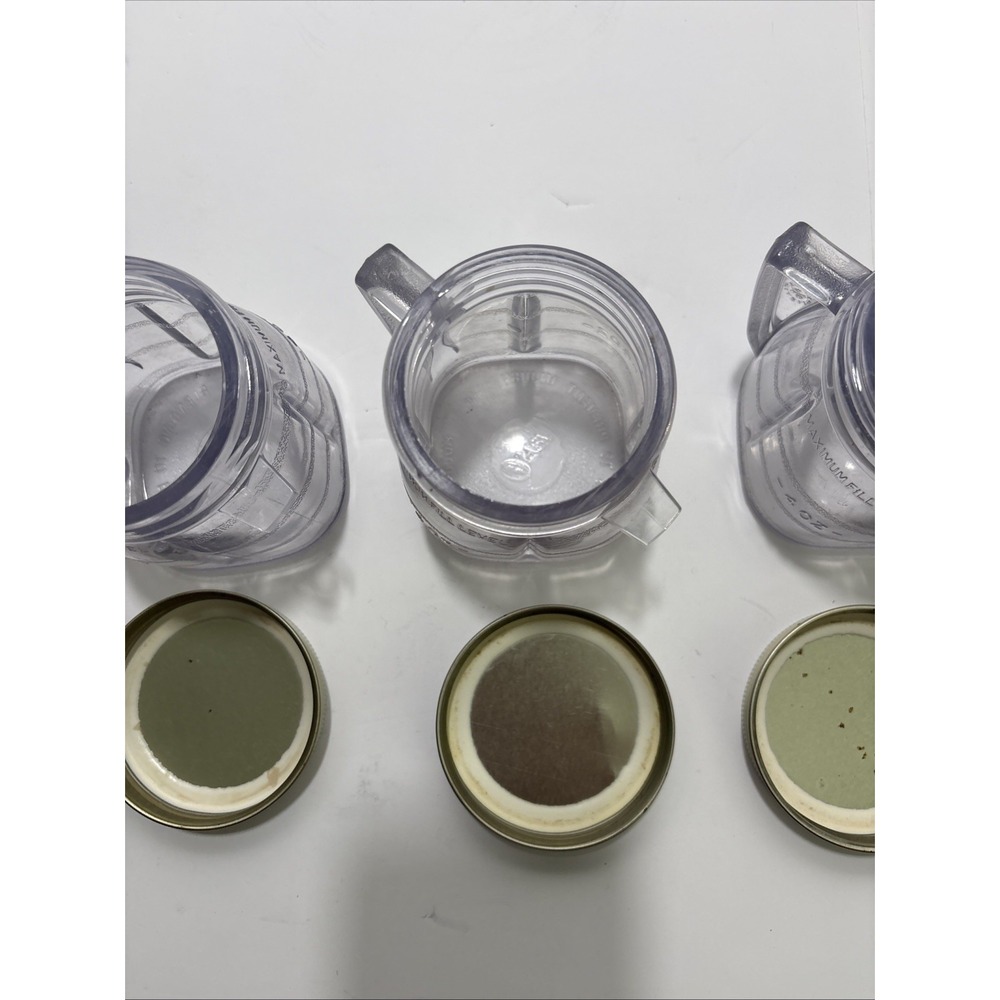 Vintage Osterizer Mini Blend and Store Containers 8 Ounces LOT OF 3 - Picture 9 of 11